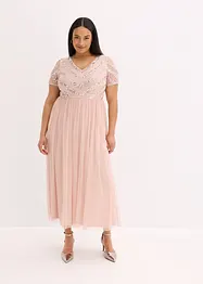 Robe longue brodée de sequins, bonprix
