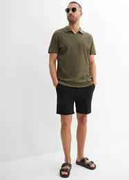 Polo en coton texturé, bonprix
