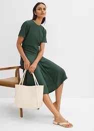 Robe en jersey crêpe texturé, bonprix