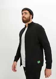 Gilet en maille de coton recyclé majoritaire, col montant, bonprix