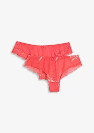 Lot de 2 slips brésiliens à dentelle multicolore, bonprix