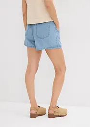 Short en jean avec taille haute élastiquée, bonprix