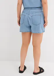 Short en jean avec taille haute élastiquée, bonprix