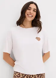 Verkürztes Shirt mit überschnittener Schulter, bonprix