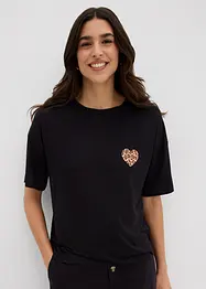 T-shirt raccourci à épaules descendues, bonprix