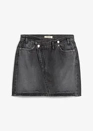 Jeansrock mit asymmetrischem Bund, bonprix