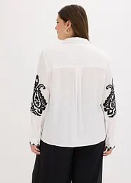 Chemisier brodé en viscose mélangée, bonprix