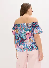Blouse à encolure Bardot en viscose mélangée, bonprix