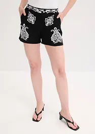 Short brodé en viscose mélangée, bonprix