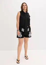 Short brodé en viscose mélangée, bonprix