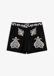 Short brodé en viscose mélangée, bonprix