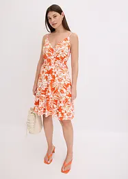 Robe imprimée en viscose à fines bretelles, bonprix