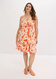 Robe imprimée en viscose à fines bretelles, bonprix