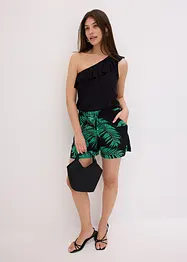 One-Shoulder-Top mit Volant aus softem Viskose-Mix, bonprix