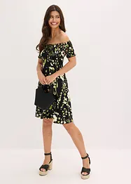 Robe col Bardot en jersey viscose, bonprix
