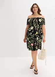Robe col Bardot en jersey viscose, bonprix