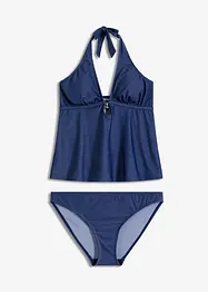 Tankini (ens. 2 pces) aspect jean, bonprix