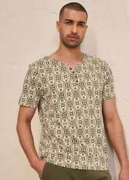 T-shirt col tunisien 100% coton, bonprix