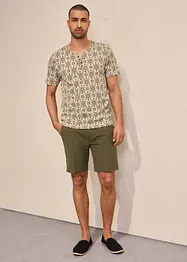 T-shirt col tunisien 100% coton, bonprix
