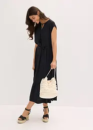Hemdblusenkleid aus fließender Viscose, bonprix