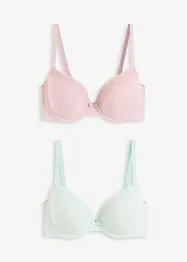 Lot de 2 soutiens-gorge coton à coques, bonprix