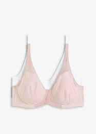 Lot de 2 soutiens-gorge avec armatures et coton doux, bonprix