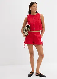 Short à taille élastiquée en coton extensible, bonprix