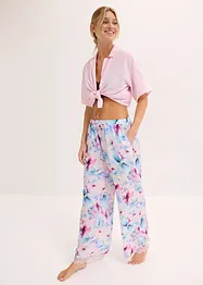 Pantalon de pyjama fluide en satin, bonprix
