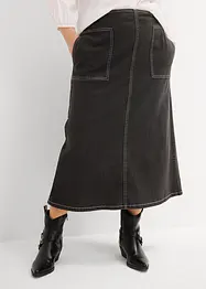 Jeansrock Mid Waist, Midilänge, bonprix
