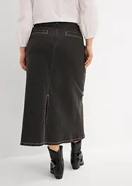 Jeansrock Mid Waist, Midilänge, bonprix