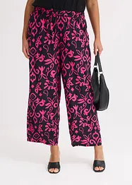 Pantalon large et imprimé en viscose fluide, bonprix