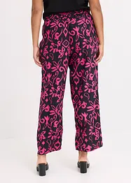 Pantalon large et imprimé en viscose fluide, bonprix