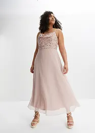 Trägerkleid mit Paillettenstickerei, bonprix