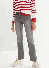 Jean droit taille mi-haute, extensible, bonprix