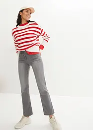 Jean droit taille mi-haute, extensible, bonprix