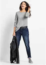 Jean boyfriend taille mi-haute, extensible, bonprix