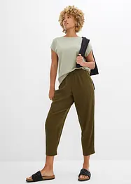 Pantalon en jersey texturé, bonprix
