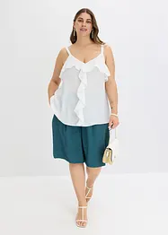 Top à bretelles fines en satin brillant, bonprix