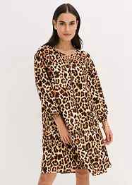 Robe-tunique imprimée en crêpe texturé, bonprix