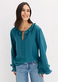 Blouse bohème en  fine viscose mélangée, bonprix