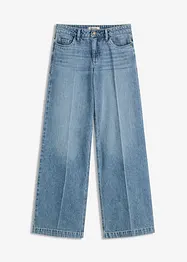 Wide-Leg-Jeans Mid Waist, Low Stretch Full Length, bonprix