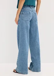 Wide-Leg-Jeans Mid Waist, Low Stretch Full Length, bonprix