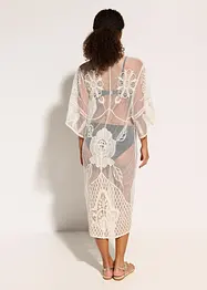 Kimono de plage transparent avec dentelle, bonprix