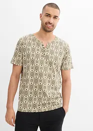 T-shirt col tunisien 100% coton, bonprix