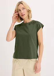 Shirt mit Crochet Detail, bonprix