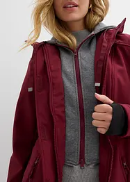 Veste longue en softshell déperlant, style 2 en 1, bonprix