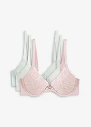 Lot de 3 soutiens-gorge push-up avec dentelle, bonprix