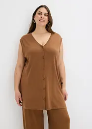 Gilet long en fine maille, bonprix