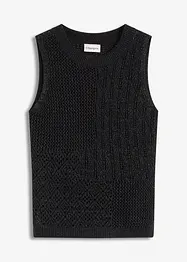 Ajour Stricktop mit metallisierenden Fasern, bonprix