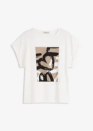 Shirt mit Viskose und Glitzersteinen, bonprix